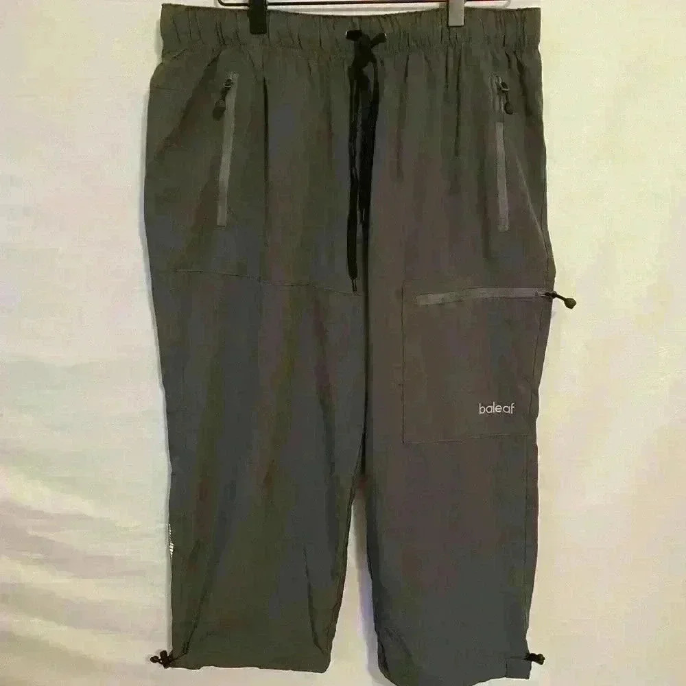 Women’s Baleaf Cropped Lightweight Hiking Pants Size Large Gray
